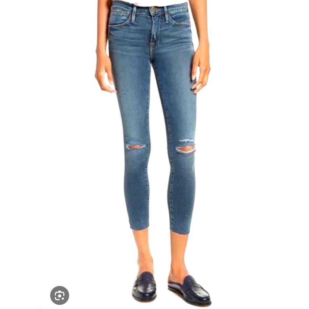 Frame Le High Ankle Jeans in Waterhaven size 24